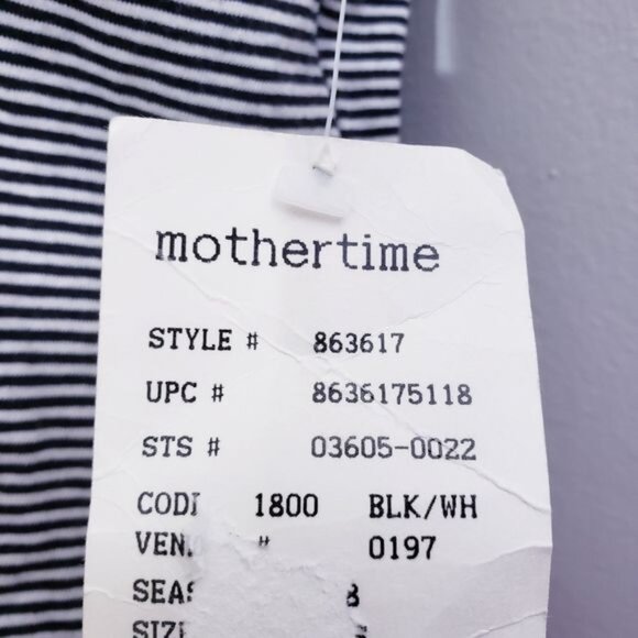 My Choice Black and White Stripe Seashell Maternity Swim Suit Size Small - Picture 8 of 8